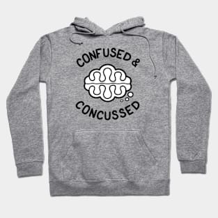 CONFUSED & CONCUSSED - Cartoon Brain Hoodie